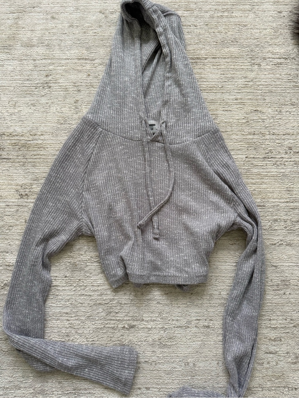 Gymshark Gray Cropped Hoodie (Size Small) - Picture 3 of 4